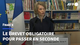 Dès 2027 lobtention du Brevet obligatoire pour le passage en seconde Genetet  AFP Extrait [upl. by Stilla]