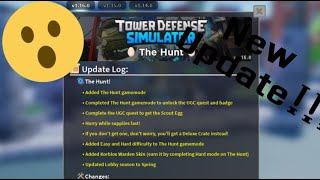 How to get tower defense simulator both quotThe Huntquot Badges 2024 Roblox [upl. by Jewell]