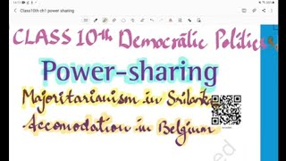 Class10th Chapter 1 Power Sharing Majoritarianism in Sri Lanka Accommodation in belgium [upl. by Cima]