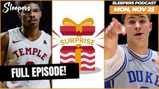 College basketball surprises point shaving and a brand new draft  Sleepers Pod 112524 [upl. by Borrell]