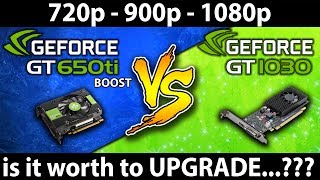 GT 1030 vs GTX 650 ti BOOST  G4560  720p  900p  1080p  10 Games Benchmark [upl. by Beatrisa]