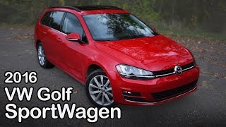 2016 Volkswagen Golf SportWagen Review Curbed with Craig Cole [upl. by Nyltac]