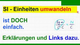 Einheiten umrechnen umwandeln SIEinheiten Maßeinheiten Wie warum  Ein Überblick [upl. by Nodnarb]