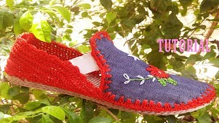 👟 Alpargatas o tenis tejidos a crochet paso a paso para damas 👟 [upl. by Karoly]