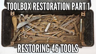 Vintage Toolbox Restoration Part 1 Restoring Every Tool Inside [upl. by Leanora]