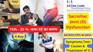 Sacroiliac Joint Dysfunction Pain  SI ज्वाइंट के दर्द का इलाज  Sacroiliitis in HINDI  Extra Care [upl. by Nalek]