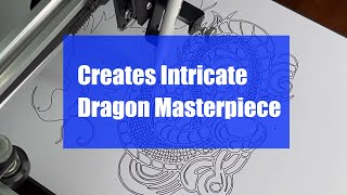 Mesmerizing iDraw Pen Plotter Creates Intricate Dragon Masterpiece [upl. by Carroll554]