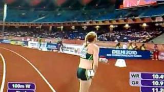 Commonwealth Games 2010  Womens 100m Final HQ [upl. by Llaccm]