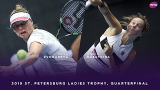 Vera Zvonareva vs Daria Kasatkina  2019 St Petersburg Ladies Trophy Quarterfinal [upl. by Anirpas]