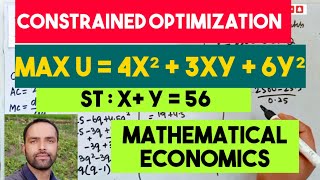 Constrained Optimisation using Lagranges Multiplier langrage Multiplier GATE NET ECONOMICS [upl. by Ivgnout]