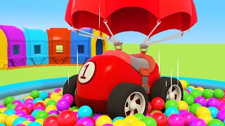 Helper Cars amp a ball pit for kids Racing cars need help Full episodes of car cartoons for kids [upl. by Aridni353]