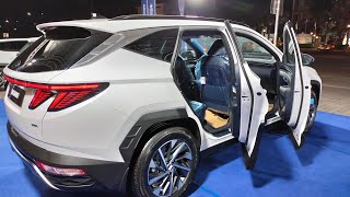 All New  2023 Hyundai Tucson  White Color  exterior and interior [upl. by Enomrej]