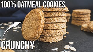 Super Easy Crunchy Oatmeal Cookies with Olive Oil [upl. by Naivaj]