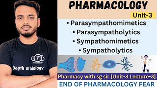 Parasympathomimetics  Parasympatholytics  Sympathomimetics   depth of biology [upl. by Yelnahs]