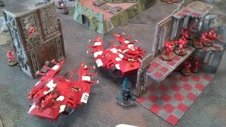 Warhammer 40k Battle Report SKARIs Dark Eldar vs ELDAR CORSAIRs Eldar 1500pts [upl. by Rehc]