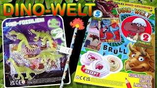 Dino Welt Magazin 17 mit Dinosaurier Fossilien  Dino Bleistift  Radiergummi  Stickerbogen [upl. by Neirrad]