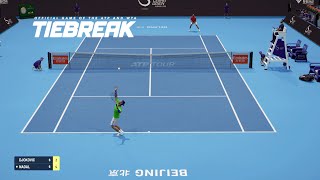 TIEBREAK  Rafael Nadal Vs Novak Djokovic I Beijing Arena I TIEBREAKER PS5 [upl. by Hebe]