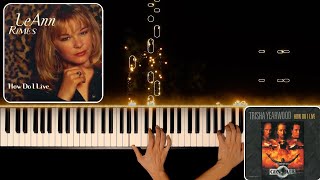 LeAnn Rimes  How Do I Live Piano Cover  Sheet Music [upl. by Marget]