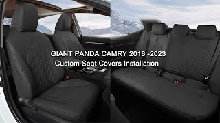 How to install GIANT PANDA Toyota Camry 20182024 Custom Seat Covers [upl. by Publias]