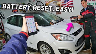 FORD CMAX HOW TO RESET CAR BATTERY SYSTEM PROGRAM NEW CAR BATTERY [upl. by Yelrak]