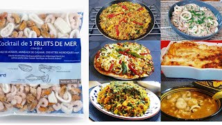 6 délicieuses recettes avec un sachet de cocktail de fruits de mer [upl. by Lleuqar]