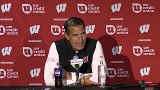 Alabama vs Wisconsin football Luke Fickell full press conference after Badgers whooped [upl. by Enier]