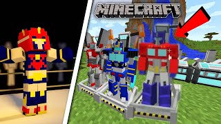 🤖TRANSFORMERS CARS amp JET  OPTIMUS PRIME  Minecraft [upl. by Surdna745]