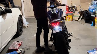 Wiring Led Turn Signals on my 2021 MT07 [upl. by Assenad440]