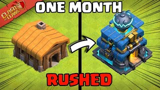 My 1 month rushed progress in clash of clans [upl. by Egag945]