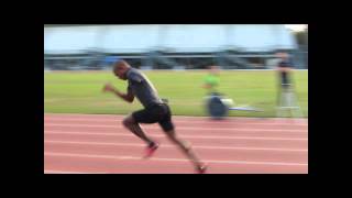 Francis Kompaon T46 Papua New Guinea sprint training for London Paralympic Games [upl. by Alameda]