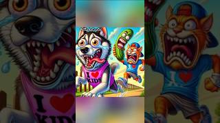 Instant Karma For Husky😱 ai aiart cat trending viral funny memes fyp lol shorts wow omg [upl. by Iknarf]