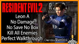 No Commmentary Resident Evil 2 PS1 Leon A No Damage No Save No Box Kill All Enemies [upl. by Orelie]