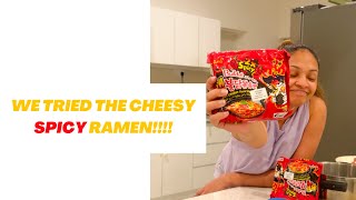 We Tried The Cheesy SPICY Ramen Recipe  Asherah Gomez [upl. by Pearse586]