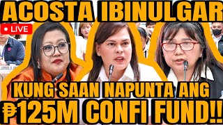 GINA ACOSTA ISINIWALAT ANG KATOTOHANAN SA CONFIDENTIAL FUND BINUKING SI VP SARA DUTERTE [upl. by Eirrab709]