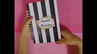 AGENDA PERPETUA ESTILO VERTICAL RAYAS FLOREADA [upl. by Hteazile]