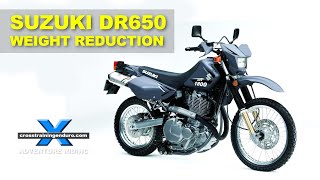 DR650 project weight reduction tips for the bush pig︱Cross Training Adventure [upl. by Eceinehs]