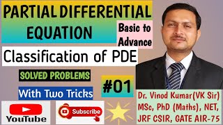 Classification of Partial Differential Equations in Hindi  PDE Classify  Classsification of PDE [upl. by Hanschen]