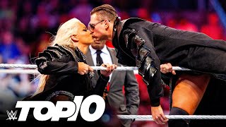 Heartstopping couples entrances WWE Top 10 Aug 29 2021 [upl. by Viridi]