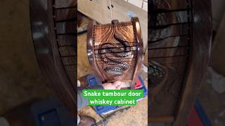 3D Snake tambour door whiskey cabinet for maker camp woodworking whiskey diy [upl. by Ahseenak]