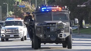 LAPD SWAT Caravan Responding Code 3  Lights and sirens  187 suspect [upl. by Melisandra]