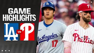 Dodgers vs Phillies Game Highlights 7924  MLB Highlights [upl. by Nanon]