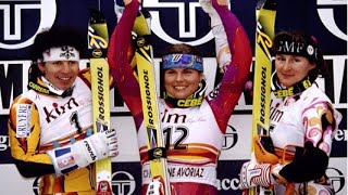 Pernilla Wiberg wins slalom Morzine 1994 [upl. by Haelhsa]