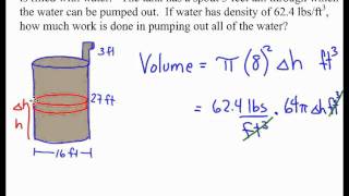 Calc 2 Work pumping cylinder with spout [upl. by Jewell]