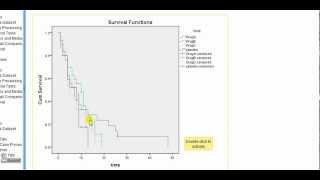 SPSS for medics KaplanMeier survival curve analysis [upl. by Zina]