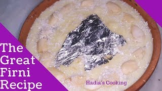 Firni Recipe by Hadias Cooking  Phirni Recipe by Hadias Cooking Recipe by Hadias Cooking [upl. by Seel233]