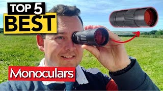 TOP 5 RIDICULOUSLY GOOD Monoculars Today’s Top Picks [upl. by Hadeis]