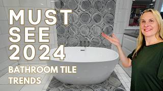 Modern Bathroom Tile Trends You Need to See Now  2024 Tile Design Ideas [upl. by Eednak]