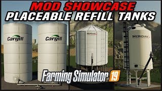 NO MORE BUYING PALLETS  FIRST FS19 PLACEABLE TANKS MOD [upl. by Eelsel]