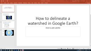 How to delineate a watershed in Google Earth [upl. by Nirro]