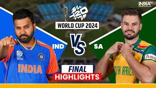 T20 would cup 2024 final  Ind vs sa  highlights of India🇮🇳 win [upl. by Naawaj797]